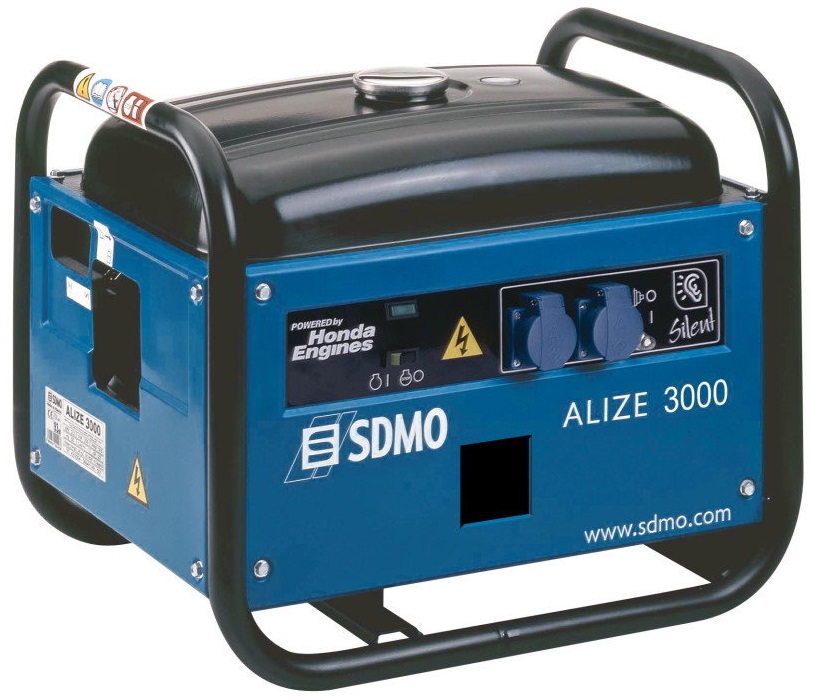Мобильный бензиновый электрогенератор SDMO ALIZE 3000, расход 1.3 л .
